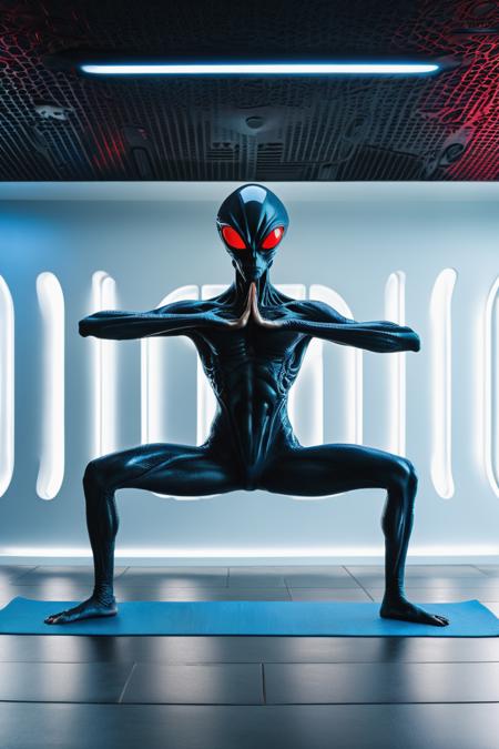 00169-544942356-an alien character performing a yoga pose in a modern, minimalist room. black, sinewy texture, futuristic, humanoid figure, exag.png